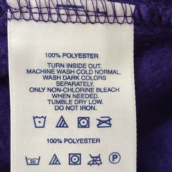 Lands' End Women's Purple Fleece Pullover 1/4 Zipper Sweatshirt Size L - Picture 7 of 7